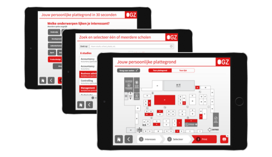 OGZ persoonlijke beursplattegrond app